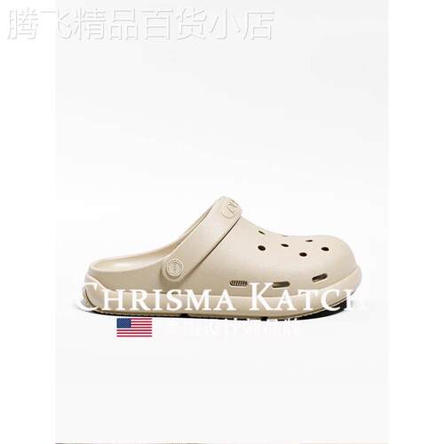 出口美国⭐Chrisma Katch~洞洞鞋夏季女士平底包头防滑沙滩拖鞋