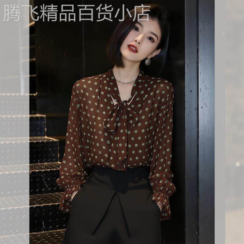高端精致复古飘带衬衫女春夏2026年新款法式休闲衬衣别致漂亮小衫