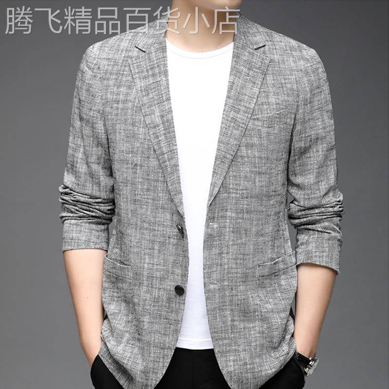 2025新款时尚春秋季男士休闲高端品牌正品西装外套设计感单西夹克