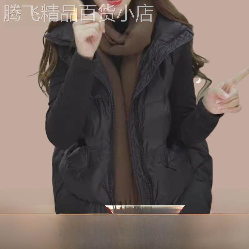 欧洲站羽绒棉马甲女减龄2025年秋冬新款外穿时尚洋气背心马夹外套