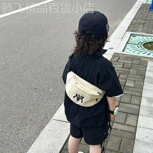 Kiss儿童斜挎包男孩潮流韩范外出腰包女童百搭洋气胸包 英国Next