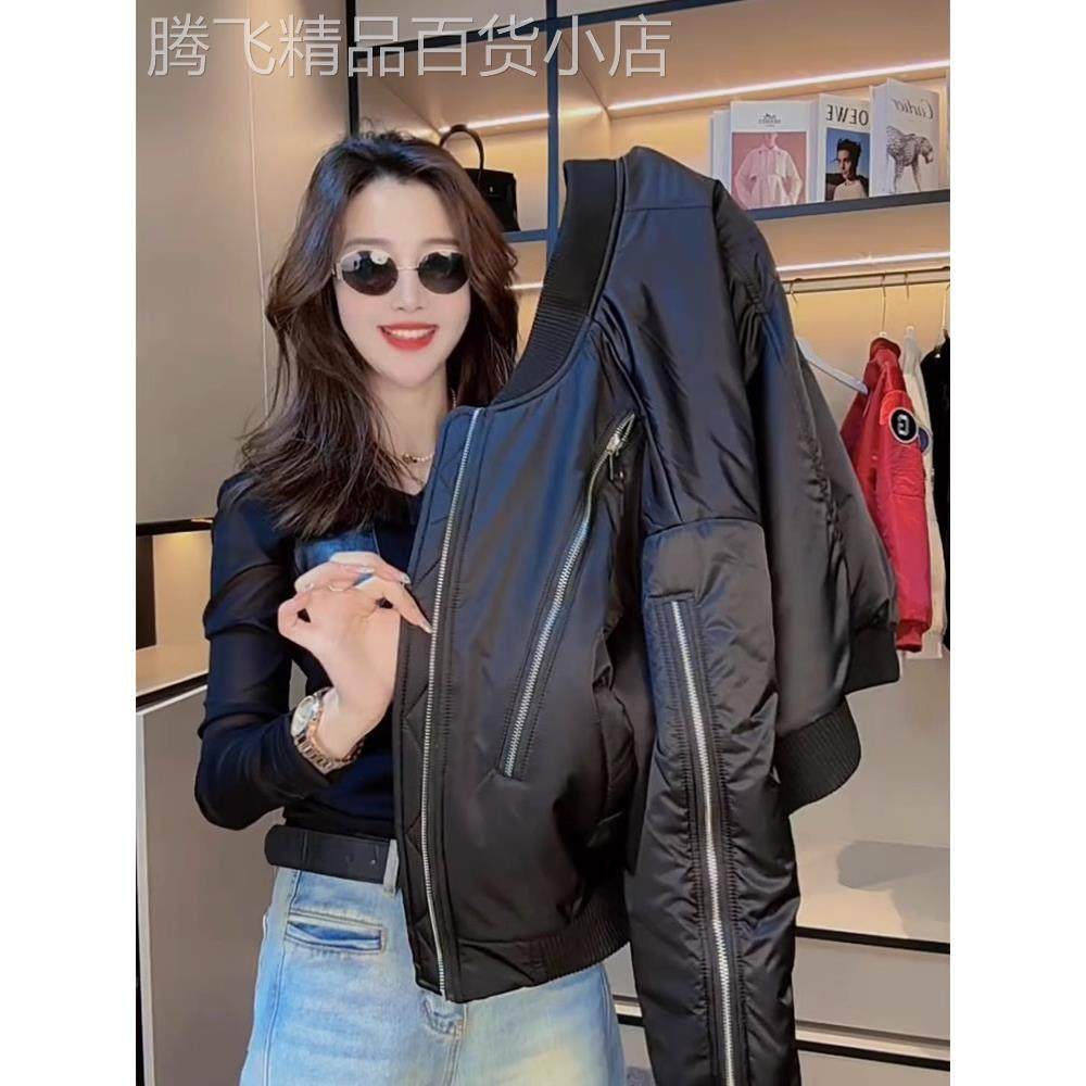 棒球服外套女春秋2025新款小个子休闲短款拉炼开衫飞行员夹克上衣