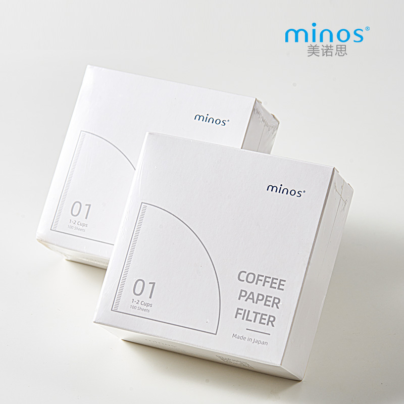 美诺思minos 手冲咖啡滤纸V60手冲滤纸原装进口咖啡过滤纸食品级
