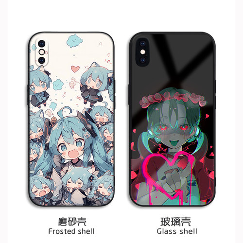 初音未来硅胶软壳定制玻璃保护套