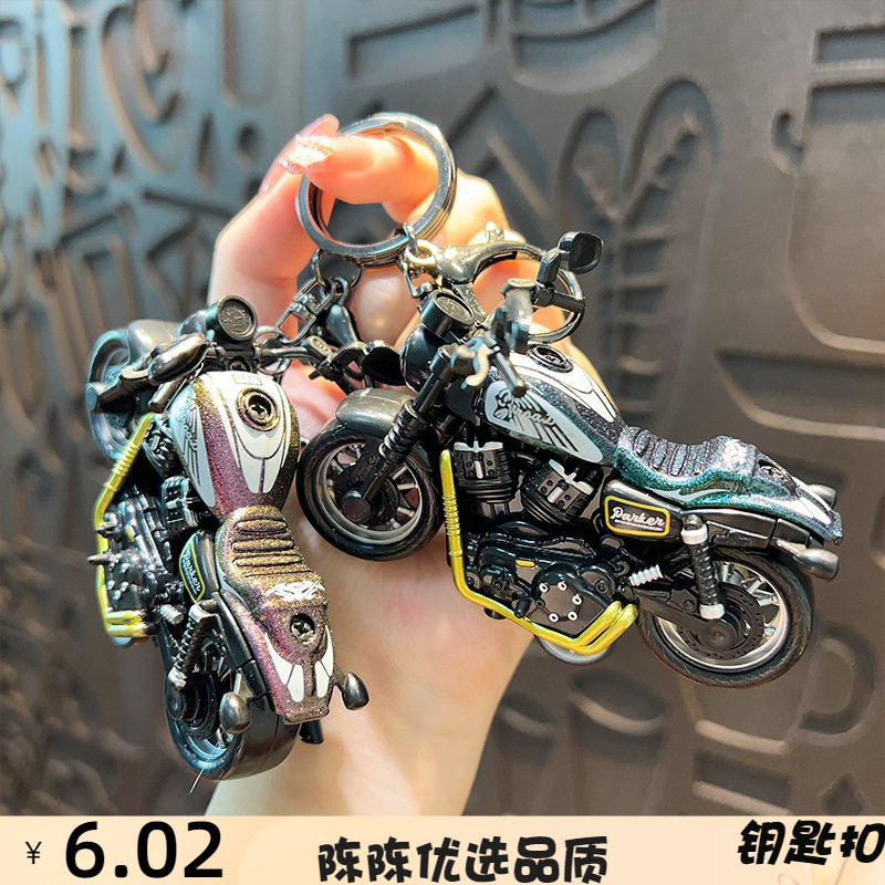 合金回力摩托车模型摆件迷你赛车