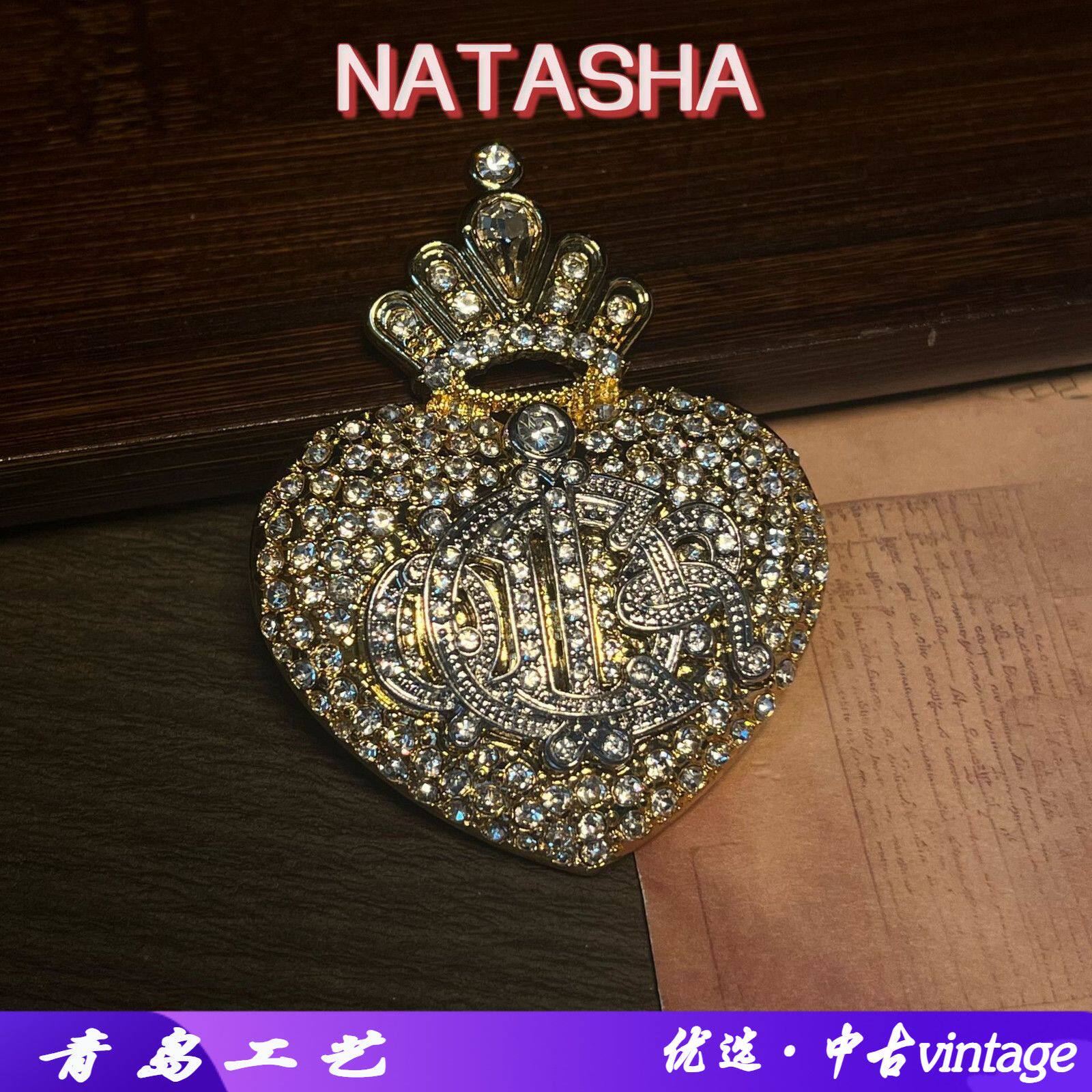 混合材质中古vintage高级感胸针