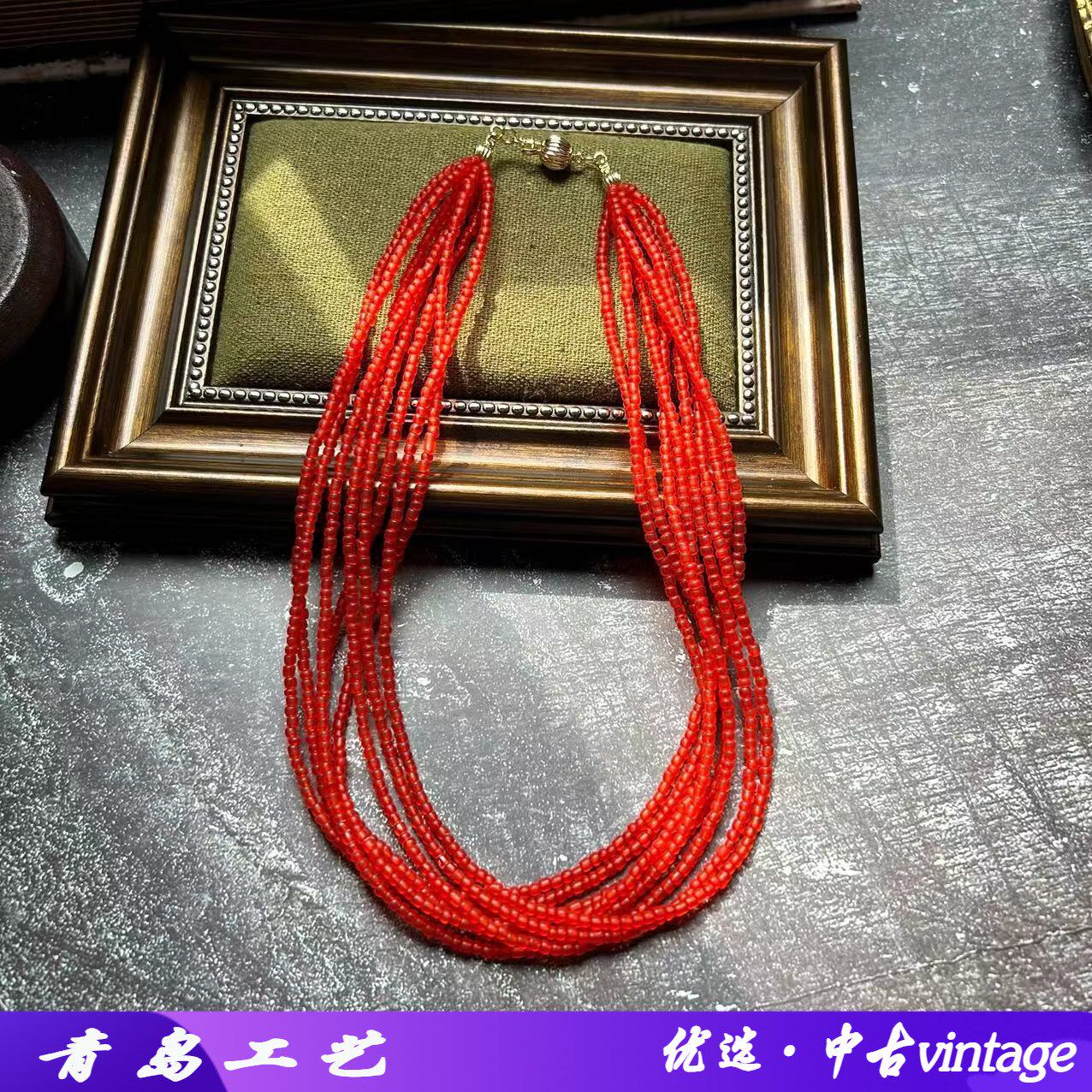 琉璃中古vintage意大利老奶项链