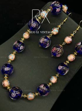 青岛vintage琉璃印花款项链个性