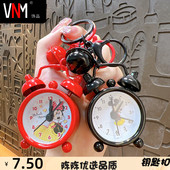 创意迷你小闹钟卡通钥匙扣可爱汽车钥匙链精致情侣包包挂件小礼品