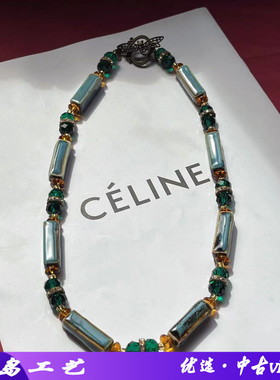 其他重磅琉璃陶瓷拼接项链v项链