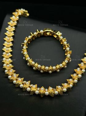 华丽珍珠镶钻优雅感锁骨链项链手