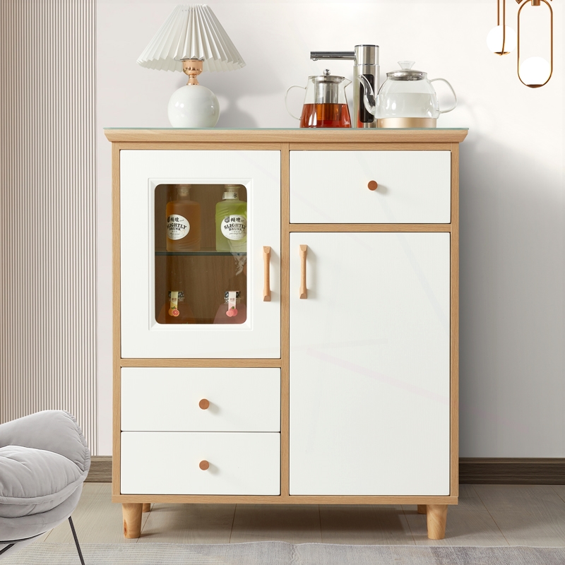 新款家用实木茶吧机柜子高端客厅体饮水机智能语音全自动餐边柜一