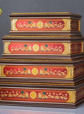 一心斋木质四方底座增高佛像神像增高底托垫子观音财神座加高摆件