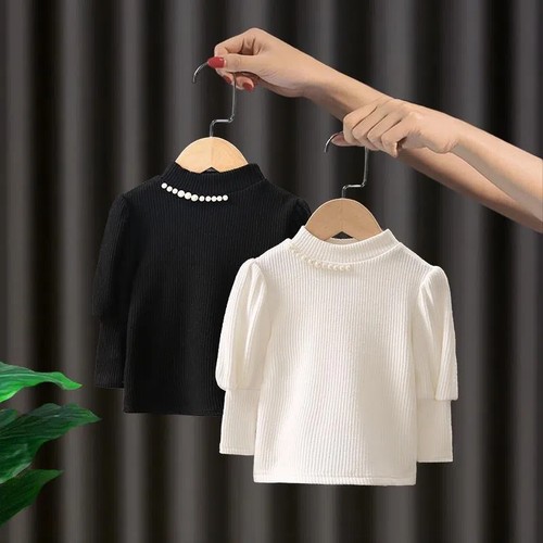 半高领韩版出现珍珠打底衫