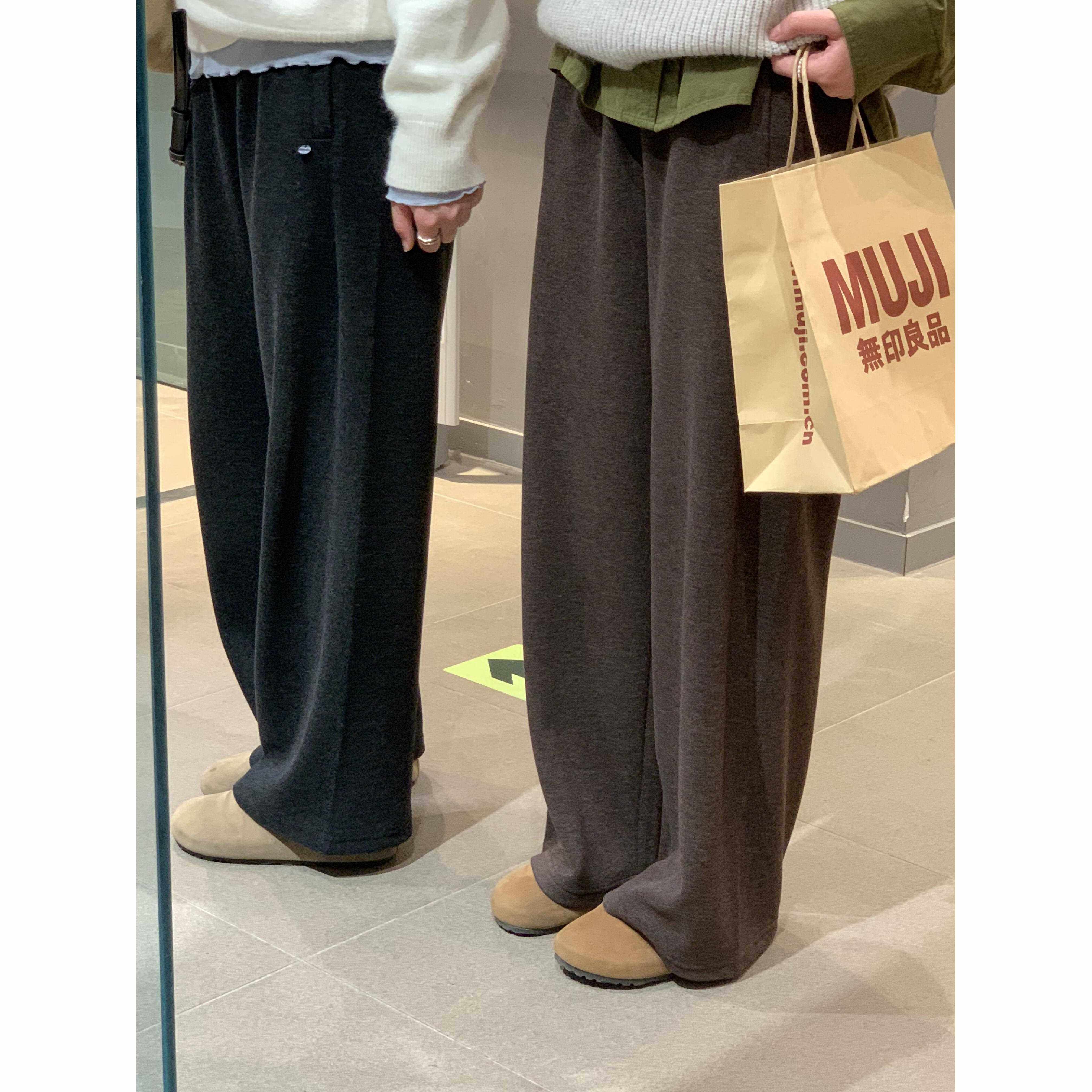 毛呢休闲直筒裤女大码秋冬加绒加厚胖妹妹宽松显瘦磨毛运动阔腿裤,女装/女士精品,大码裤装,淘宝优惠券,粉丝福利购,淘宝优惠卷