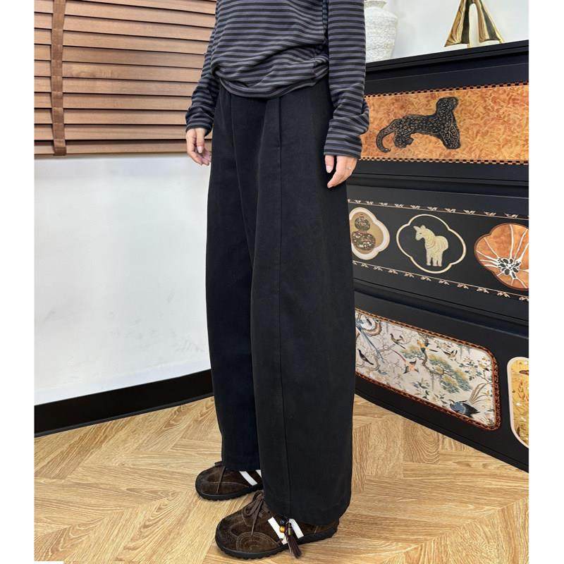 加绒休闲直筒阔腿裤女大码秋冬2025新款胖mm宽松显瘦小个子奶奶裤,女装/女士精品,大码裤装,淘宝优惠券,粉丝福利购,淘宝优惠卷