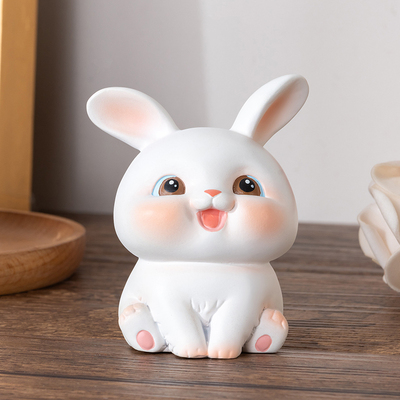 现代简约款全铜摆件《微笑兔》客厅卧室办公桌书桌装饰品日常送礼