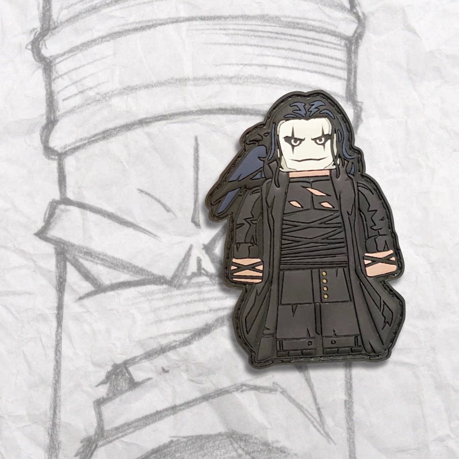 grumpy brick fig crow pvc patch