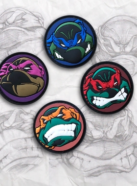 美国GP TMNT忍者神龟士气章战术背包 PVC魔术贴 Grumpy Pencil