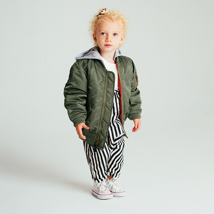 婴童飞行员夹克ALPHA帽衫