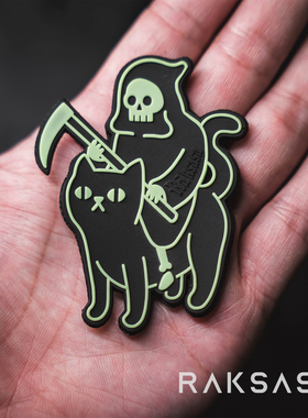 现货正品RAKSASA “Azrael Cat”死神收割者 夜光士气章 魔术贴