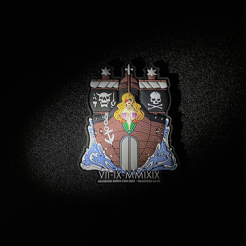 德国补丁con海盗船橡胶士气章