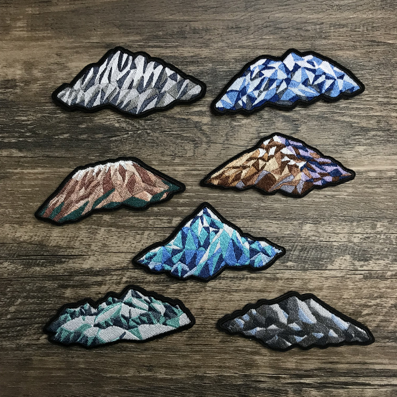 刺绣七大洲高峰士气章个性魔术贴