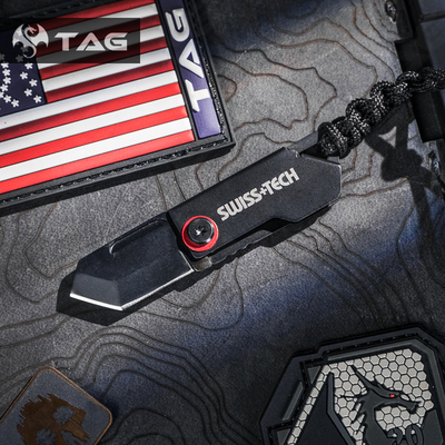 Swiss+Tech不锈钢迷你折叠小刀