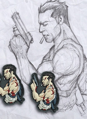 美国 GP Grumpy Mini McClane, PVC Patch set士气章魔术贴