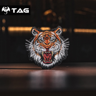 生肖系列 FLAME 虎 UV夜光 士气章 原创品牌 刺绣魔术贴 STEEL