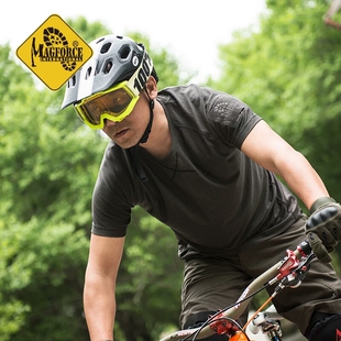 MAGFORCE麦格霍斯台马速干双色拼接大码T恤男C0112训练服夏季运动