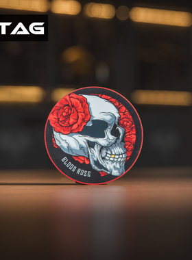 原创品牌 Visua Universe死亡系列 血蔷薇 夜光魔术贴 硬质士气章