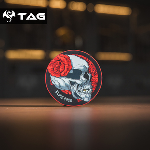 原创品牌 Visua Universe死亡系列 血蔷薇 夜光魔术贴 硬质士气章