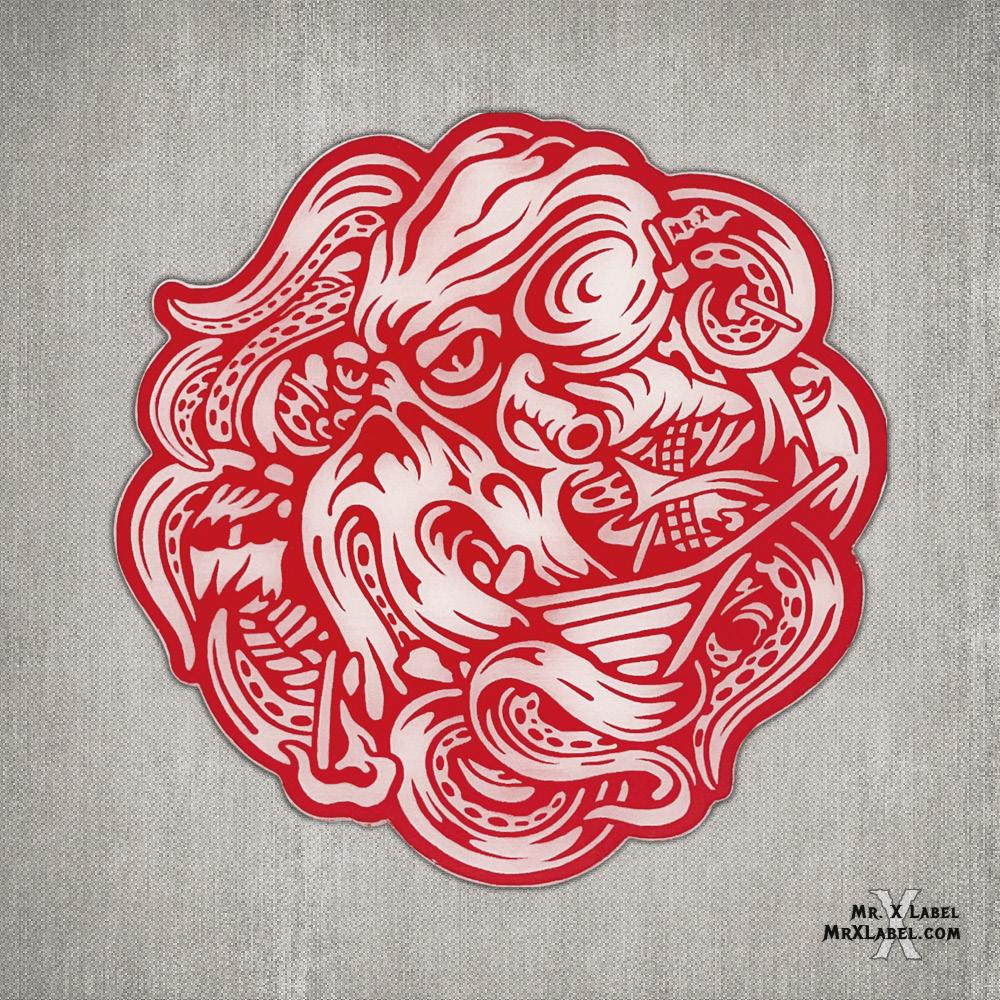 现货 美国MXL Kraken Glow Red Mini Patch 夜光 魔术贴