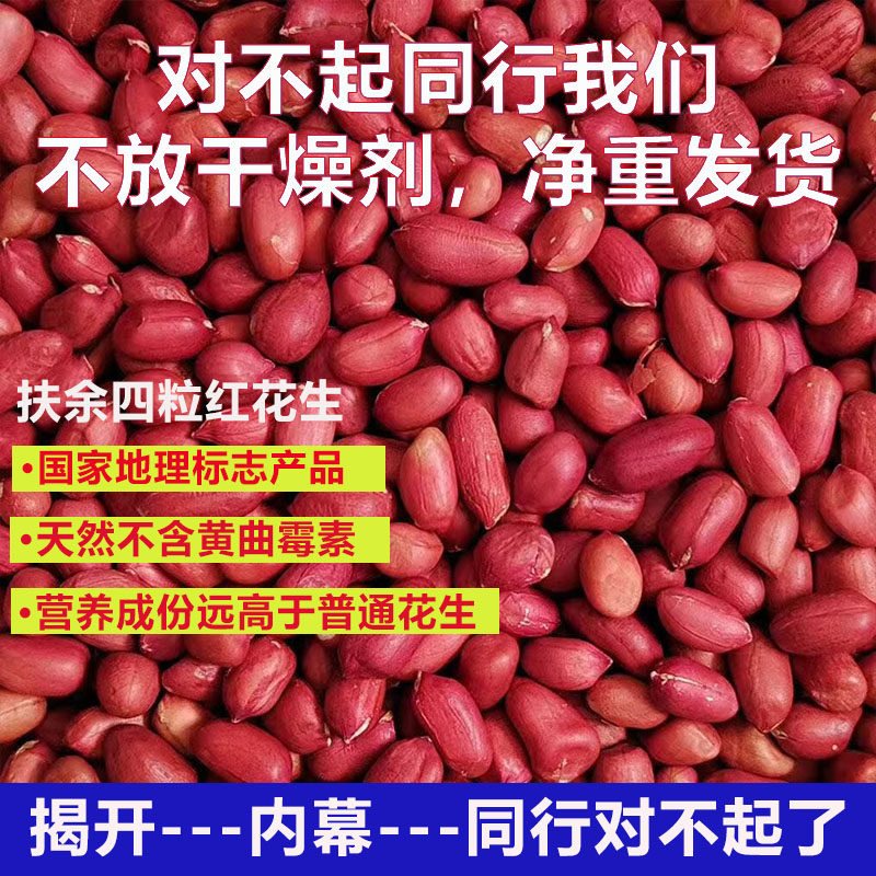 吉林扶余三井子四粒红花生米红皮花生米脱壳花生仁2025年新花生