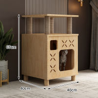 Solid wood cat bed, cat climbing frame, small-sized apartment, no space occupation, all-season universal cat bed, cat climbing frame, storage cabinet, integrated cat house thumbnail 7