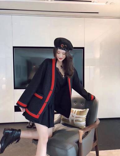 网红高定经典条纹明星同款外套
