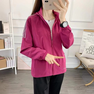 防风冲锋衣女弹力透气运动上衣
