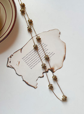 复古做旧工艺间隔小众项链