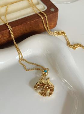 简约小巧燕子造型通勤项链