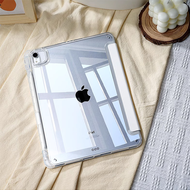 适用2025款iPadAir7保护套pro11英寸13三折4苹果平板9代8保护壳10亚克力11带笔槽外壳mini6/7透明4轻薄5软壳2