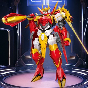 王者荣耀拼插组装积木孙悟空夏侯惇机甲排位英雄同款玩具拼装男孩