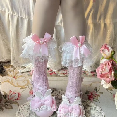 梦幻人偶Lolita蝴蝶结袜子