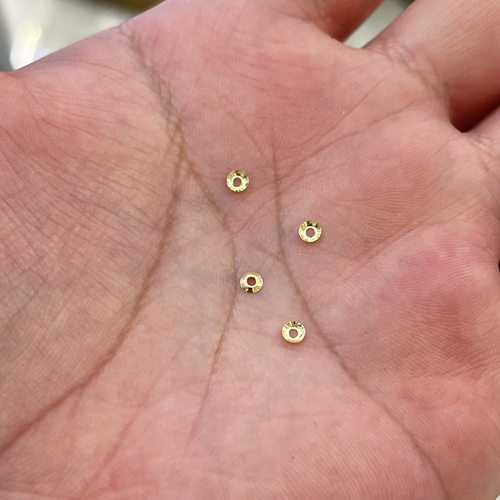 18K金保色不掉色3mm4mm隔珠diy散珠路路通贴片通体多样性发其一