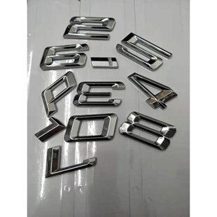 新款3系5系7系数字标12345678L车标改装数字后尾标排量标车贴