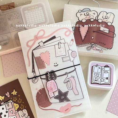 xxkk炫炫酷酷原创斜纹A6活页本斜纹收纳盒