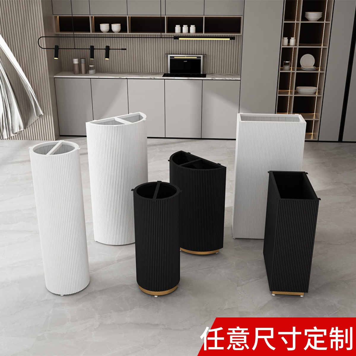 定制铁艺桌腿支架餐桌岛台茶几岩板底座梳妆台轻奢圆柱吧台支撑脚