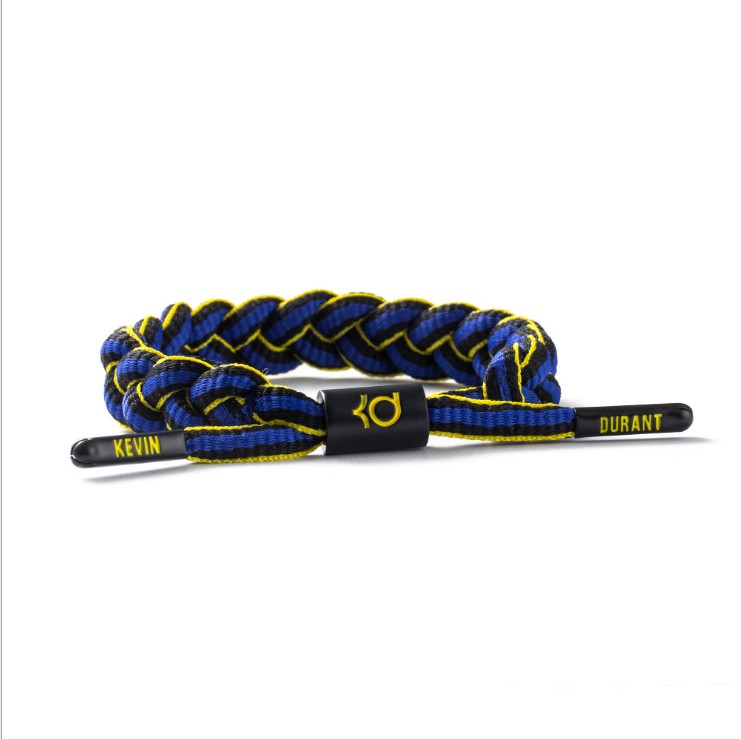 KD35号杜兰特手环勇士黄蓝鞋带编织手链运动腕带男女情侣篮球手绳