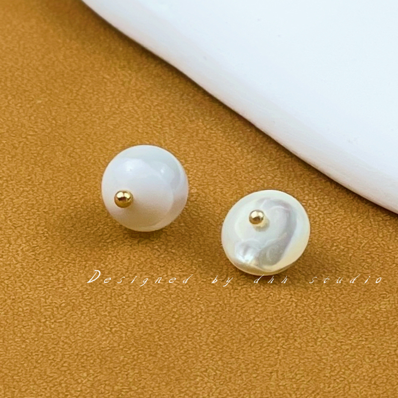 复古国风中式旗袍汉服贝壳纽扣