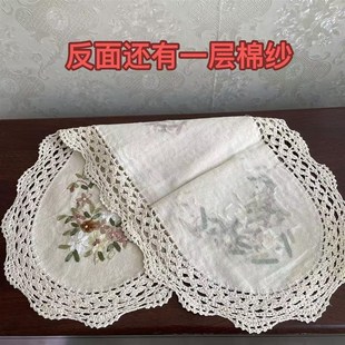 沙发扶手盖. 优选出口 手工穿花钩针镂空桌布 桌旗 餐O桌垫子